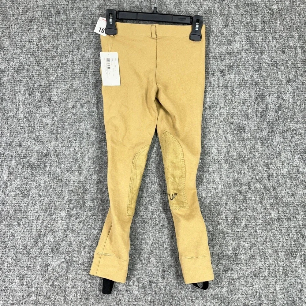 TuffRider Starter Lowrise Pull On Jods Equestrian Riding Breeches Tan 10‎ Kids